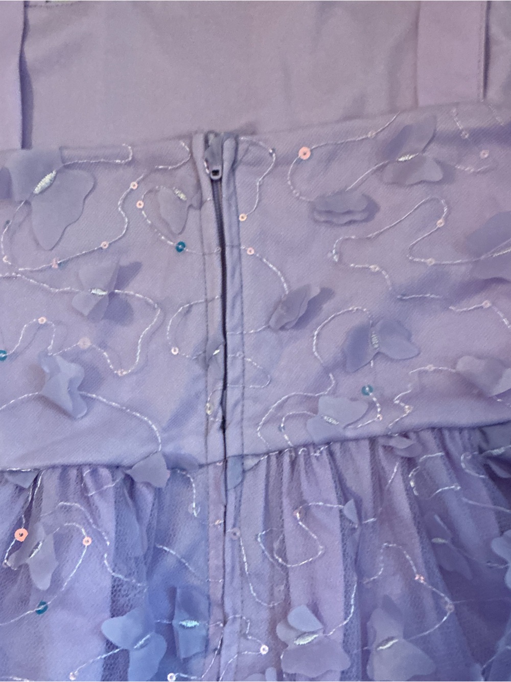 ✨ The Children's Place Girls 3D Butterfly Mesh Fit & Flare Dress Purple 16 NWT - Picture 8 of 13